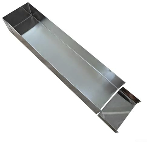 Eawfgtuw Per pagnotta in acciaio inossidabile per teglia da forno rettangolare 40 x 10 cm con coperchio rimovibile per tiramisù e pane, lunga durata, cottura uniforme, facile da (40 × 10 × 6 cm