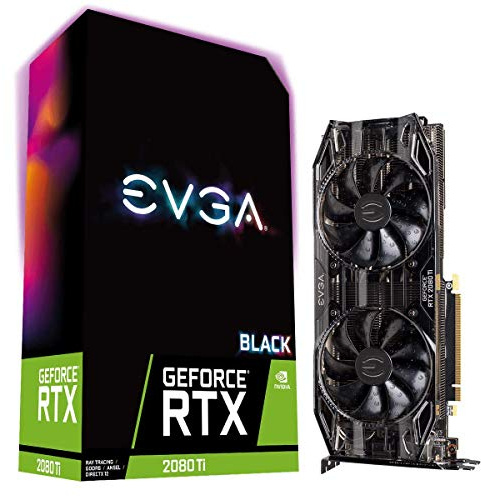EVGA GeForce RTX 2080 Ti Black Edition Gaming, 11GB GDDR6, Dual HDB Fans & RGB LED Graphics Card 11G-P4-2281-KR (Renewed)