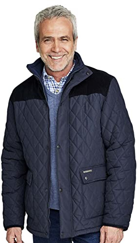 Champion Mens Lewis Country Estate Quilted Fleece Coat Navy XXL