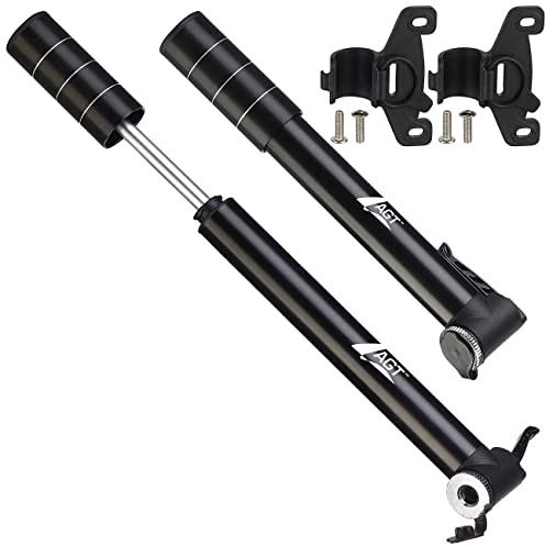 2 pompes à vélo compactes en aluminium avec support pour cadre [AGT]