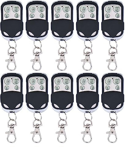 Lot de 10 télécommandes - 433 MHz - Ouvre-porte électrique à clonage pour portail coulissant automatique - Ouvre-porte de garage