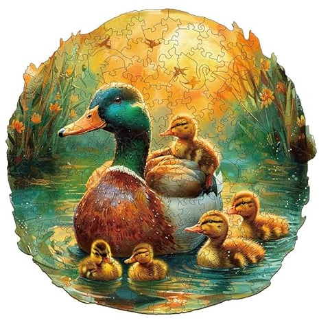 Jigfoxy Holzpuzzle Erwachsene,Ente Puzzle Erwachsen, Wooden Puzzle Holz Puzzle Erwachsen Und Kinder, Einzigartiges Lernspielzeug in Tierform für Freunde der Familie L-34 * 33.3cm-280pcs