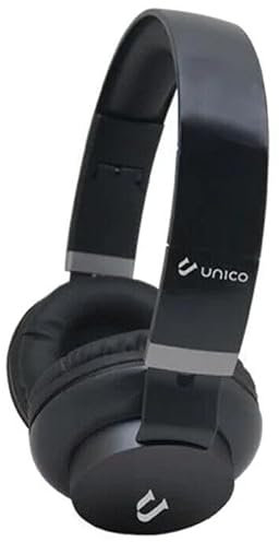 Generico Cuffie Sovraurali On Ear con Filo, Bass Sound e Suono Potente, Cablate con Jack 3.5 mm, Cavo 1,2 metri, con Microfono, per PC, Tablet, Smartphone, Leggere, Nero