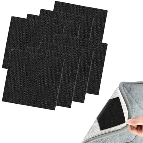 Royomal 8 Piezas Alfombrilla Antideslizante, Pegatinas De Alfombra Cuadrada, Empuñaduras Antideslizantes para Alfombras, Alfombrillas De Sofá Antideslizantes, para Suelos De Parqué, Azulejos