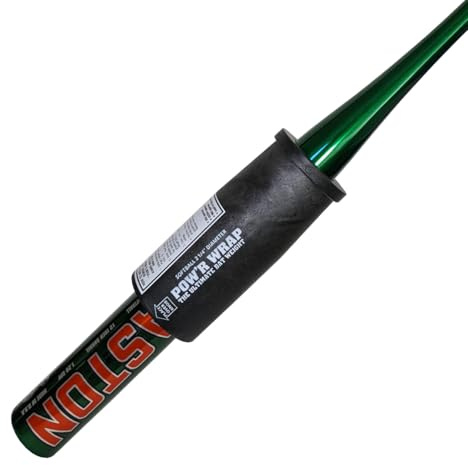 Pow'r Wrap - Peso de Bate para Softball, 24 onzas, Color Negro