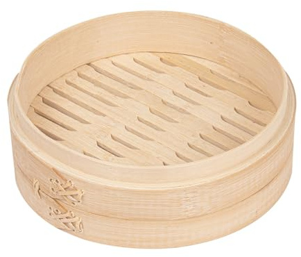 Maxi dim-sum vaporiera in bambù naturale, Ø 20 x 6 cm – 4 unità