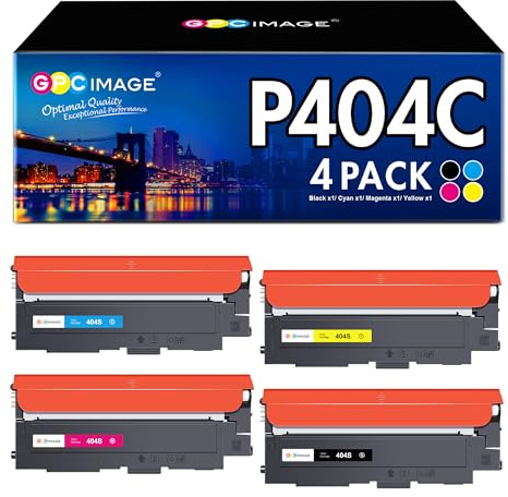 GPC IMAGE CLT-P404C Tonerkartusche Kompatibel für Samsung CLT-K404S C404S Y404S M404S Toner für Xpress SL C480W C480FW C430W C480FN C480 C430 C48X C43X Series (4er-Pack, Schwarz Cyan Gelb Magenta)