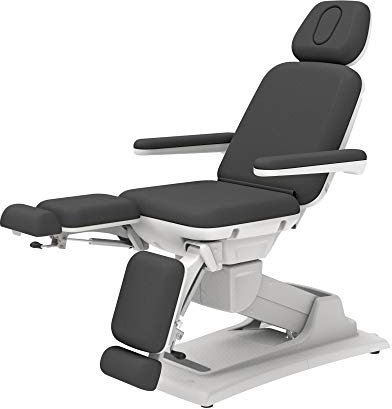 Duke-Handel Kosmetikliege Kosmetikstuhl Beauty für Kosmetikbehandlung - Hydraulisch Höhenverstellbar –Geteiltes Fußteil - Belastbar Bis 200kg - Verstellbarer Rückenlehne - Bezug Kunstleder (Schwarz)