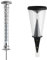 TFA Dostmann Solino analoges Gartenthermometer, 12.2057, mit Solarbeleuchtung, wetterfest & 47.1008 Regenmesser, schwarz