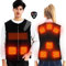 Pinuotu Electric Heated Vest Jacket for Men and Women, USB Charging Vest 3-level Heating for 8 Hours, Heated Gilet for Outdoor Work, Ski, Hiking(NO Power Bank)