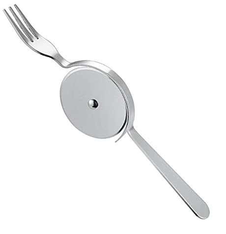 QINGGANGLING999 roulettes à Pizza Pizza Cutter Couteau à Pizza en Acier Inoxydable avec Roue de Coupe à Fourche Tool de Cuisine à la Maison Pâtisserie Slicer Cutter Couteau à Pizza