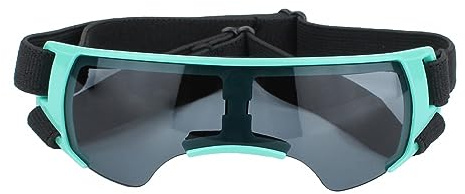 DONGKER Dog Goggles, Anti-UV Dog Glasses with Adjustable Strap for Small to Medium Dogs, Blue, AC Plastic+EVA, Polycarbonate, Nylon Elastic Strap