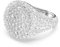 Swarovski Sublima Cocktailring, Weißer und Rhodinierter Damenring mit Brillanten Swarovski Kristallen
