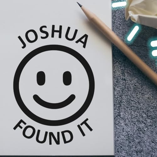 Custom Geocaching Self-Inking Smiley Cache Hunter Log Stamp - Mini Round Stamps for Hikers & Campers - 3/4 Size, Easy Press & Print, 11 Vibrant Ink Colors for Outdoor Adventures