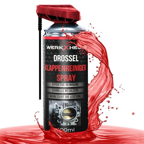 WerkXheld Drosselklappenreiniger Diesel & Benzin | AGR Reinigungsmittel, Vergaserreiniger, Luftmassenmesser & Ventilreiniger für Autos, Motorräder & Dieselmotoren 400ml