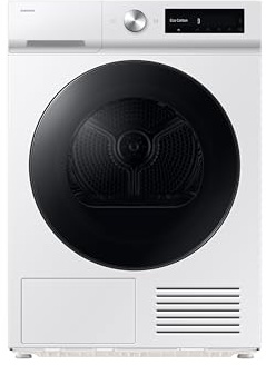 Samsung Asciugatrice Bespoke AI DV90DB7845GW/U3, 9 kg, Pompa di Calore, Wifi, Sensore Optimal Dry, Quick Drive, Display AI Control, Carica Frontale, 60L x 85H x 60P cm