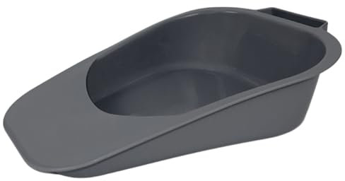 Eazy Bed Pan with Handle – Spill-Resistant, Easy to Clean, Durable Plastic Bedpan for Elderly, Disabled, Bedridden & Post-Surgery Patients – Hospital-Grade Design for Home & Medical Use
