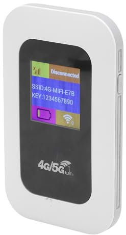 Cuifati Módem 4G 5G LTE USB, con Ranura para Tarjeta SIM, 300Mbps Desbloqueado Enrutador Móvil SILLOT, Pocket Mobile Hotspot Es B1, B3, B5, B40 para el Campamento de Viajes de Oficina