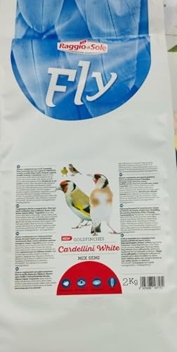 Cardellini White, Mangime per Uccelli Indigeni, Mix Semi Chiari con Erbe Aromatiche, 2 kg