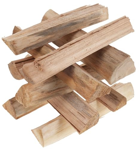 Veemoon 10 Pezzi Legna da Ardere in Legno Duro 22 Cm per Bracieri Esterni e Camini Interni, Ceppi Essiccati in Forno per Accensione Rapida, Uso per Campeggio, Barbecue e Forni Pizza