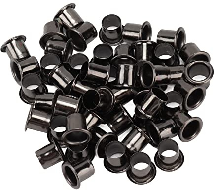 Ycauty Oeillets Métalliques à Trou Intérieur Rond, œillets Robustes pour les Projets de Scrapbooking et de Cuir, 100 Pièces (6mm)