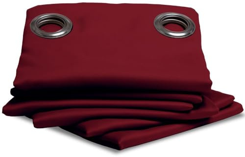Moondream ThermActiv® Thermovorhang Winter+Sommer 2in1 | Isolierung Kälte+Hitze | Verdunkelung | Patentierte Technologie | EU Herstellung | Ösen | Rot MC330 | 140B x 260H cm