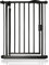 Safetots Druckmontage Selbstschließendes Treppengitter, Extra Schmal, 61cm - 66.5cm, Mattschwarz, Automatisch Schließendes Babygitter, Sicherheitsbarriere für Kleinkinder, Einfache Installation