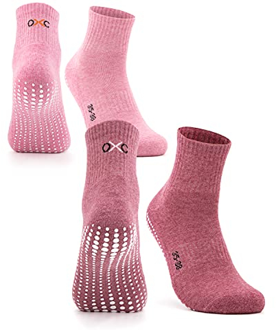Occulto Damen Stoppersocken 2-4 Paar (Modell: Madeleine) 2 Paar| Pink,Rot 39-42