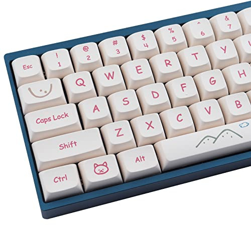 Hyekit PBT Graffiti Keycaps - 135 Keys, Dye-Sublimation, Cute Design, XDA Profile, Custom for Cherry Gateron MX Switches Mechanical Keyboards