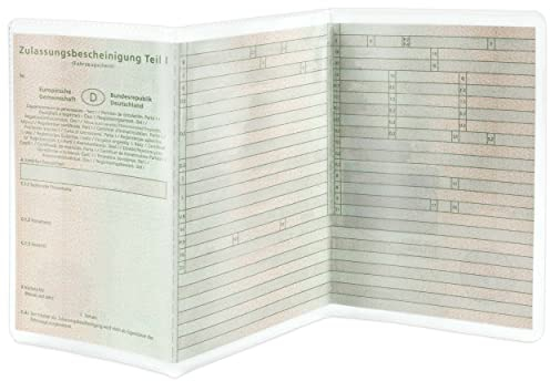 Olgs 3-teiliges PVC Fahrzeugschein-Hüllen Set für Führerschein & Ausweis geeignet, Auto/Motorrad - Transparent und strapazierfähig - 1 Stück