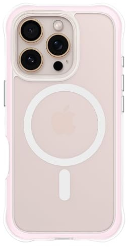 ORNARTO for iPhone 16 Pro Case Clear, Fit for MagSafe,Pink