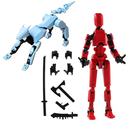 ASQzhuLIWing 2 Piezas Modelo de Actividad robótica Figura de acción Juguete Perro Robot-Figura de acción Animal Impreso en 3D Modelo se Utiliza en sofás, dormitorios, Salas de Estar y