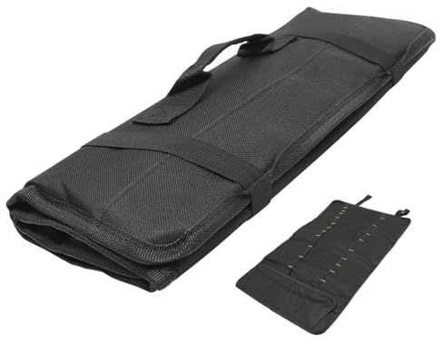INOOMP Borsa per Coltelli da Chef Oxford Nero Resistente All'usura, Grande Capacità Aperta e Compatta da Trasportare, per Uso Domestico e Professionale