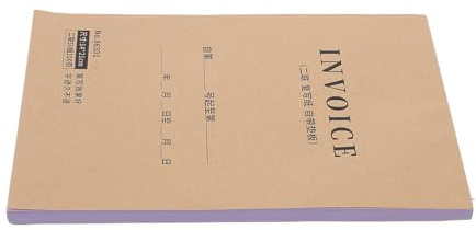 Operitacx Libro de Recibos de Factura en Inglés, Formulario de Dos Partes, Talonario de Recibos Comerciales para Pequeñas Empresas, 100 Páginas, Registro de Pedidos y Gestión Financiera