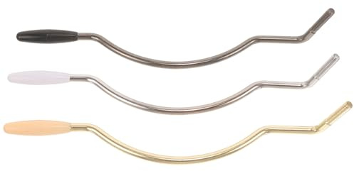 Hemobllo Barra Guitarra Eléctrica 5 Mm Curva, Sistema de Trémolo Brazo de Puente, Accesorio Metálico en Colores Dorado, Plateado y Negro para Efectos