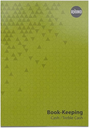 Rhino A4 Bookkeeping Book Cash Ruling, Accounts & Ledger Book, 32-Page / 1-Pack, Office & Stationery Supplies