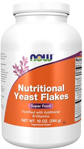NOW Foods Supplements, Nutritional Yeast Flakes, Fortified with Additional B-Vitamins, Super Food, 10-Ounce