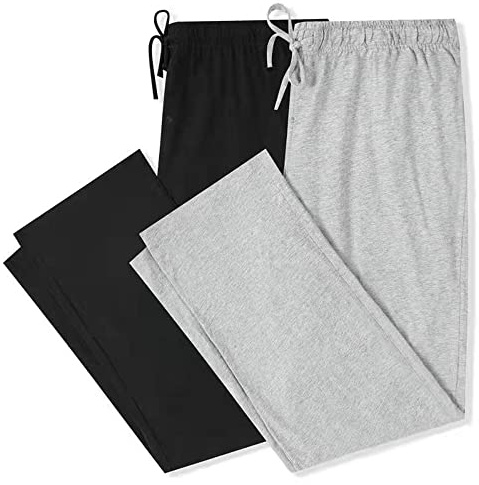 U2SKIIN Men 100% Cotton Pajama Pants Soft Lightweight Pj Bottoms | Lounge Pant with Pockets and Button Fly, Breathable Sleep Pants, Year-Round Comfort, Classic Fit