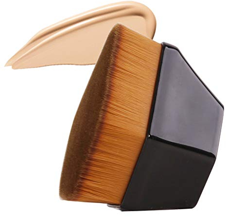 Foundation Brush, Daubigny Iron Type Makeup Brush for Face Blush Liquid Powder Foundation Brush for Blending Liquid, Cream or Flawless Powder Cosmetics with Protective Case (Black)