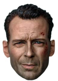 1/6 Maßstab Männliche Kopf Skulptur,Bruce Willis Europäischer Mann Kopf Geschnitzt für 12 Zoll Actionfigur Körper