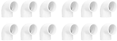 Accesorios de Tubería de PVC de 12 Uds., Accesorios de Tubería de Plástico de 2 Vías, Juntas de Suministro de Agua, Adaptador de Codo de 90 Grados para Riego de Piscinas(20mm)