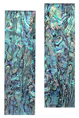 2 pezzi Nature Bobbe Abalone Shell Pattern con scale acriliche lastre maniglie, fai da te Pocket Knife Making Supplies Materiale