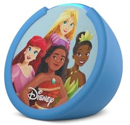 Amazon Echo Pop Kids (newest model), Designed for kids, Designed for Alexa+, parental controls, Includes 6 months of Amazon Kids+, Disney Princess