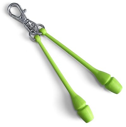 DRUNA Llavero Mazas Gimnasia Rítmica Indigo 8 cm (Verde Claro)