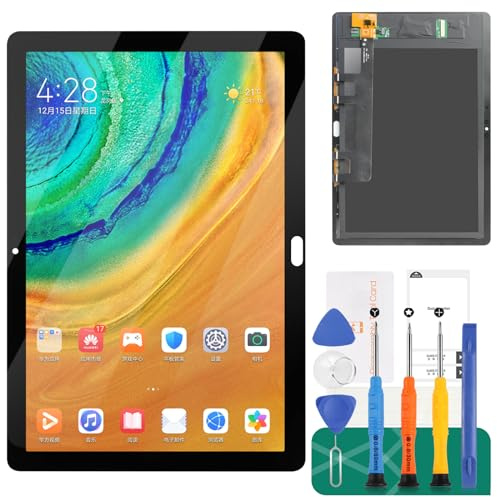 SRJTEK Für Huawei MediaPad M5 lite 10 2018 LCD Display für MediaPad M5 lite 10 Bildschirm Ersatz BAH2-L09, BAH2-W09, BAH2-W19 Touch Digitizer Reparatur-Sets (schwarz)
