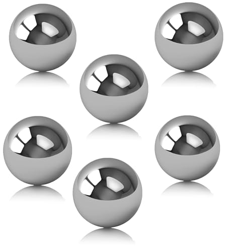 Edelstahl Gartenkugel, Dekokugel, 6 Stück 20 mm Spiegelpoliert Hohlkugel Ball, Metallkugel, Dekokugeln für Draußen, Nahtlose Beobachtungskugel, für Hausgarten Ornament Dekorationen