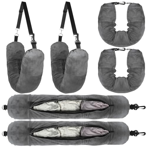 2pcs Cuscino da Viaggio Riempibile con Vestiti | Borsa Cuscino da Viaggio | Gadget Viaggio Accessori Utili, Cuscino Aereo Viaggio, Accessori Viaggio Aereo, Cuscino Collo Viaggio (Senza Riempitivo)