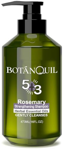 BOTÁNQUIL Rosmarin Shampoo für Haarwachstum 473ML, Haarshampoo für Dauerwellen und Färbung Damen Herren, Shampoo gegen Haarausfall Starke Reparatur, Feuchtigkeit und Pflege, Färbeshampoo Ohne Silikon