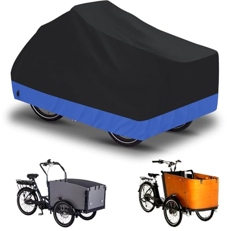 Lasthjulsskydd 420D oxfordtyg cykelskydd vattentätt utomhus cykelgarage väderbeständig lastcykel presenning skydd, svart och blå