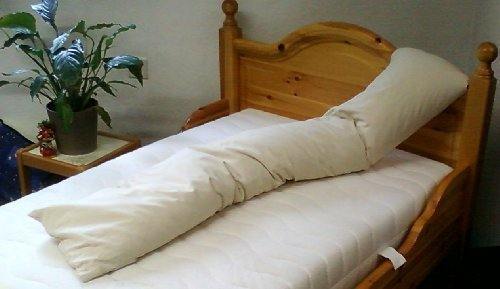Coussins de Lit pour Côté, Coussin D'Allaitement Rempli avec Épeautre - Longueur 180 CM